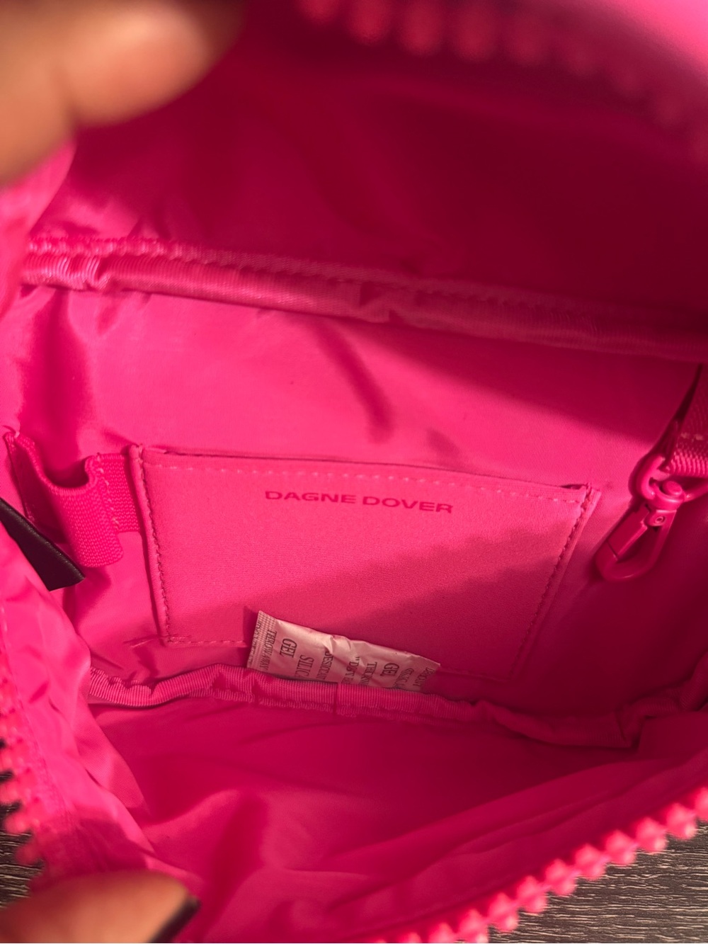 Dagne Dover Fanny Pack in color Hottest Pink - Picture 2 of 4